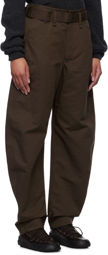 Cargo nohavice LEMAIRE Lemaire Belted Tapered Trousers Béžová | PA1159 LF1309, 4