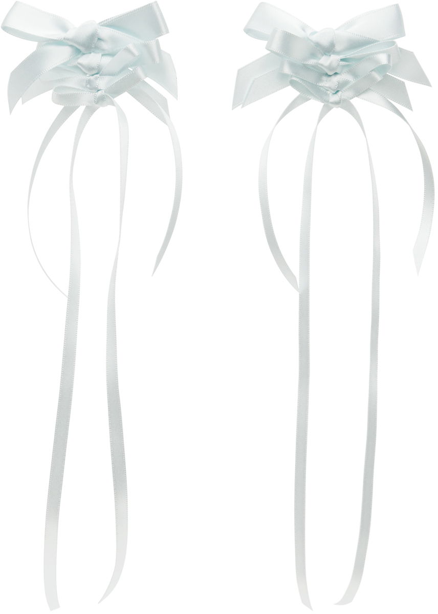 Spona Simone Rocha Simone Rocha Rosette Bow Earrings Biela | ERG425 0916, 0