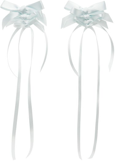 Spona Simone Rocha Simone Rocha Rosette Bow Earrings Biela | ERG425 0916, 0