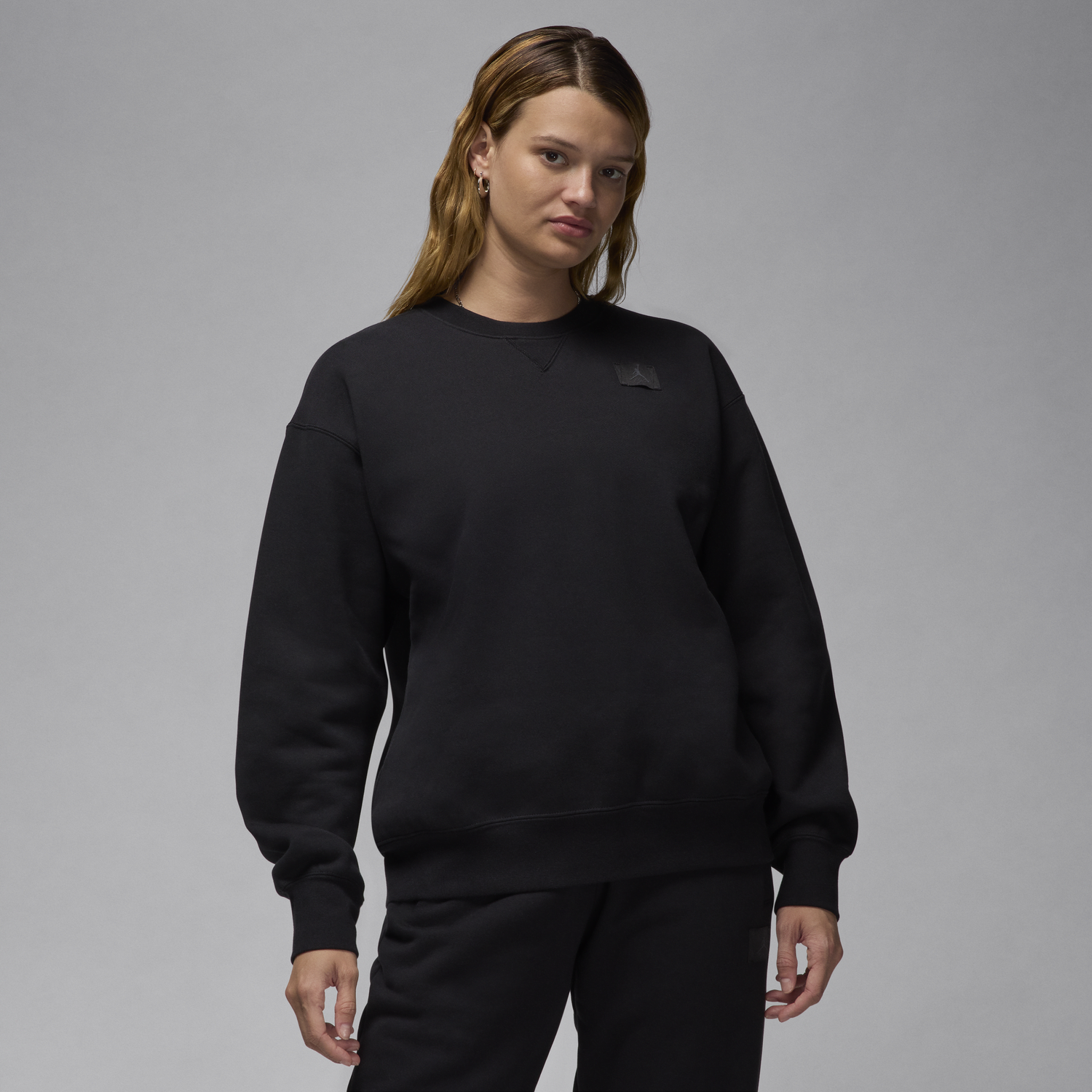 Sveter Jordan Jordan Flight Fleece Crewneck Sweatshirt Čierna | FV7053-010, 1