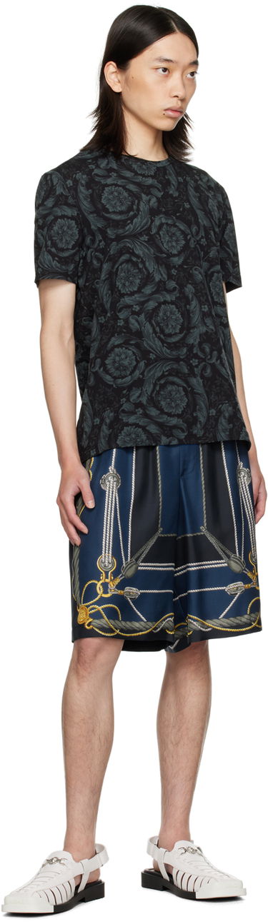 Tričko Versace Barocco Print T-Shirt Čierna | 1000959_1A11188, 3