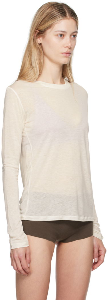 Tričko Baserange Off-White Bamboo Lyocell Long Sleeve T-Shirt Béžová | TOLS-BL-000, 1