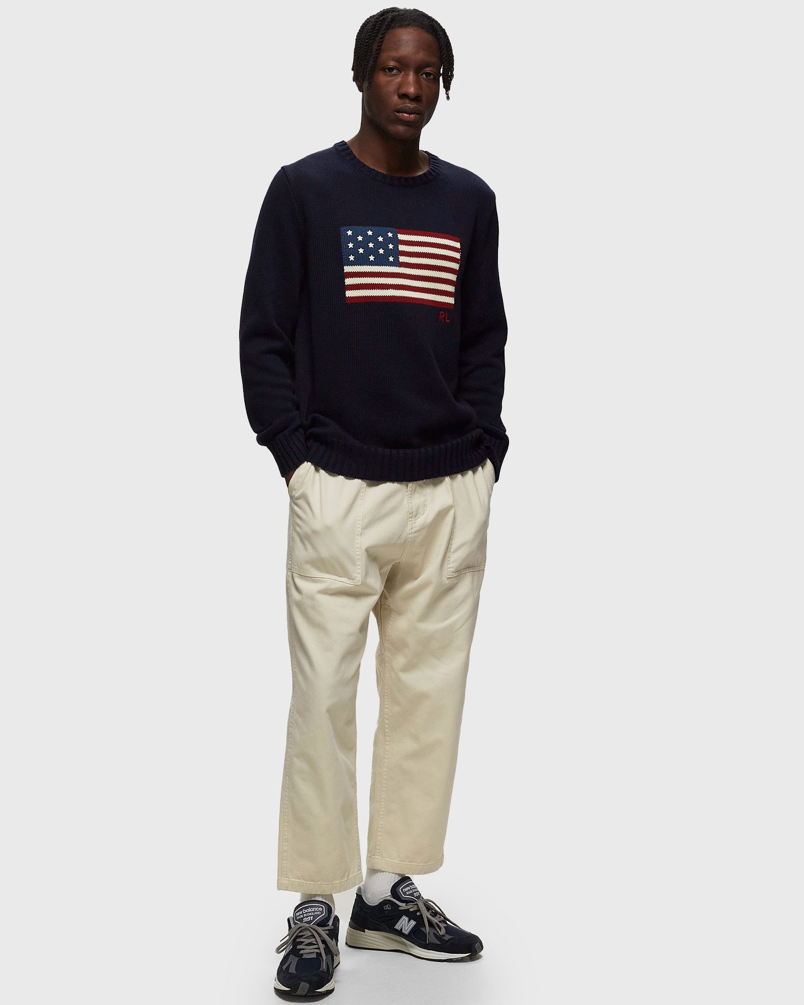 Flag Intarsia Crewneck