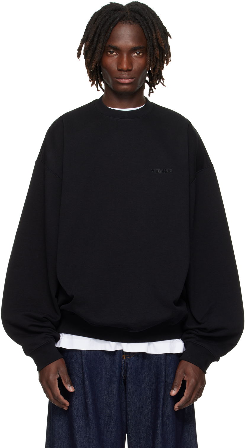 Mikina VETEMENTS VETEMENTS Logo Oversized Sweatshirt Čierna | UH76CW100B
