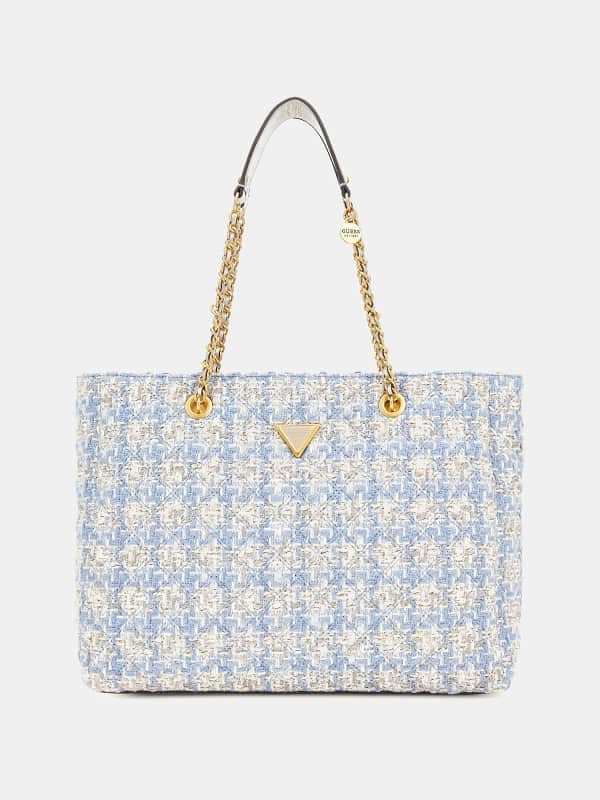 Kabelka GUESS Giully Tweed Shopper Šedá | HWTU8748230, 0