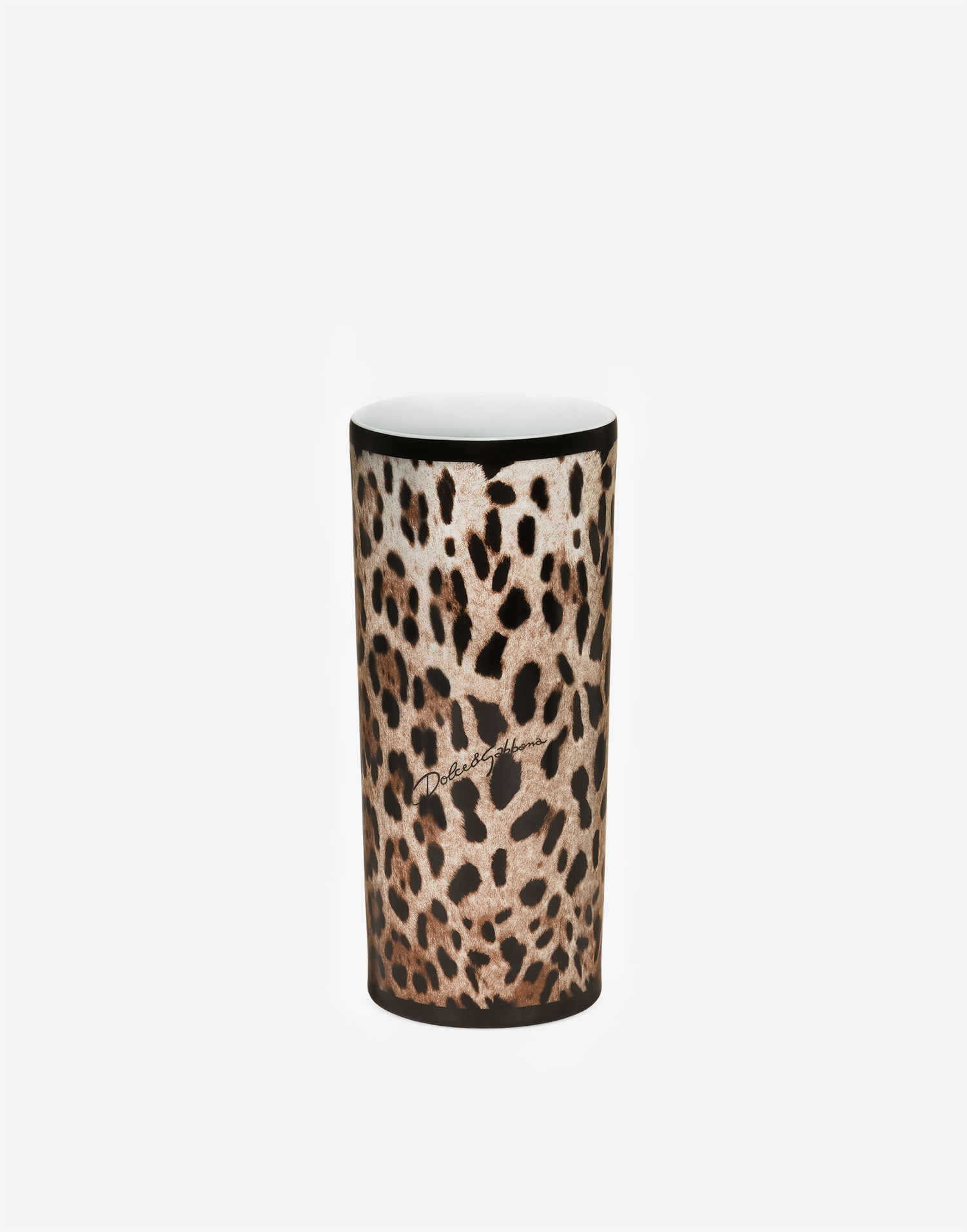 Home decor Dolce & Gabbana Dolce & Gabbana Leopard Print Cylindrical Porcelain Vase Onesize Rôznofarebný | TCC196TCAMWUL003, 1
