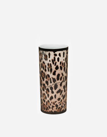 Home decor Dolce & Gabbana Dolce & Gabbana Leopard Print Cylindrical Porcelain Vase Onesize Rôznofarebný | TCC196TCAMWUL003, 1