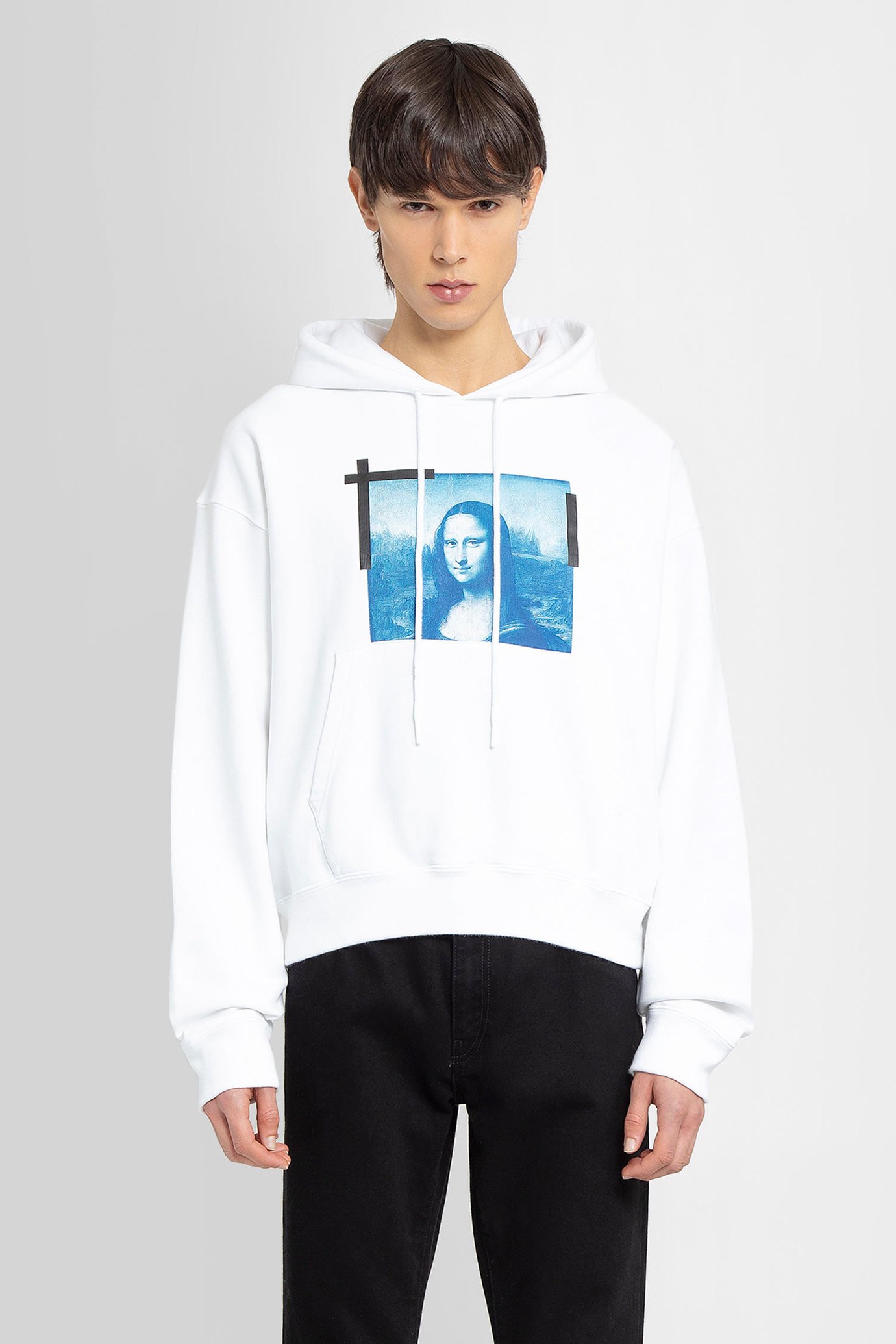 Mikina Off-White Monalisa Over Hoodie Biela | OMBB037C99FLE0050145, 0