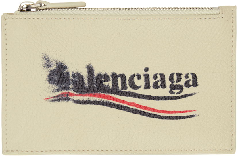 Peňaženka Balenciaga Off-White Cash Large Long Coin & Card Holder Béžová | 6405352AA3B9224