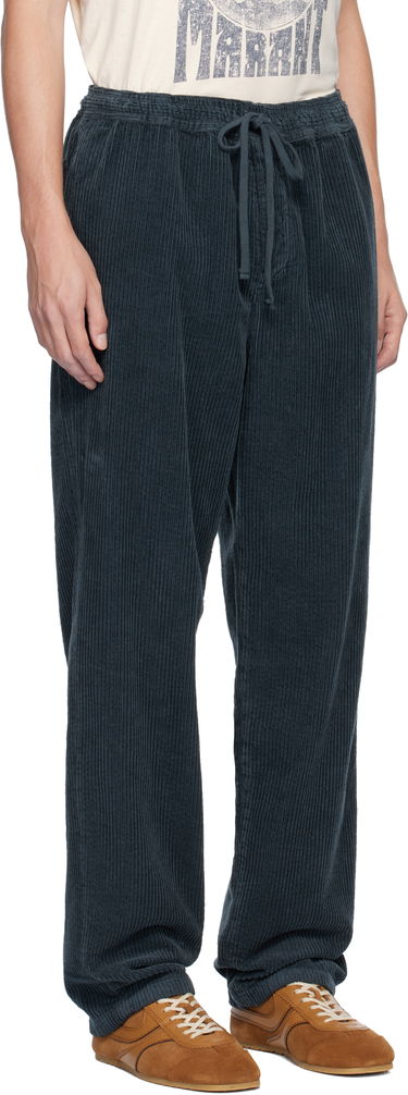 Nohavice ISABEL MARANT Nirlen Corduroy Drawstring Trousers Navy | 24HPA0468HA-B4G03H, 1