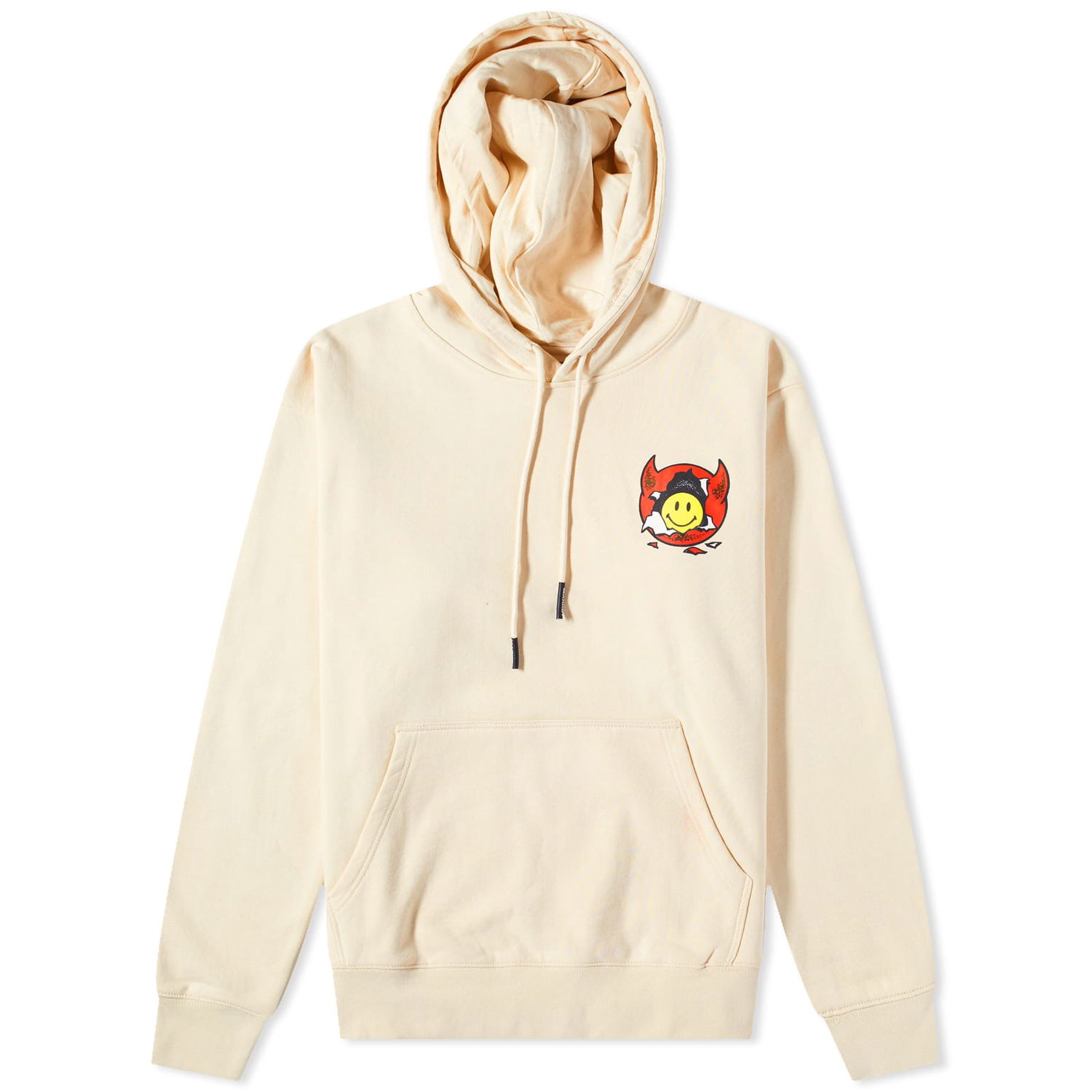 Mikina MARKET Smiley Inner Peace Hoodie Béžová | 397000508-BRN, 0