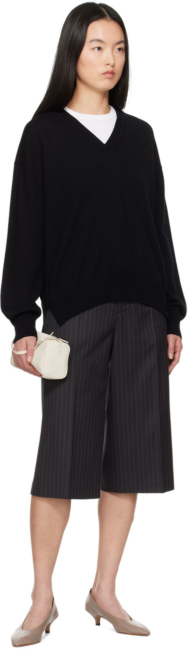 Sveter &Daughter &Daughter Tahra Cashmere V-Neck Sweater Čierna | CH04632, 3