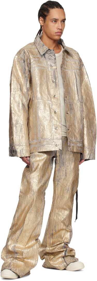 Bunda Rick Owens Rick Owens DRKSHDW Hollywood Jumbo Worker Denim Jacket Metalická | DU01E3761 GMC, 3