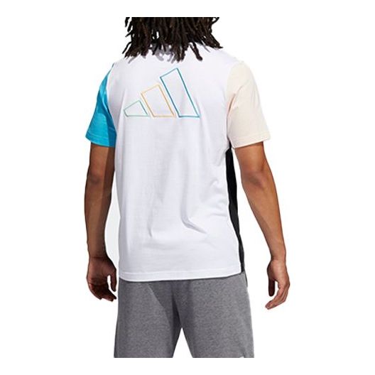 Tričko adidas Originals Color Block Logo Basketball T-Shirt Biela | GP4021
