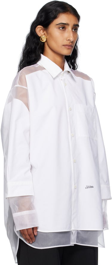 Košeľa Jean Paul Gaultier Jean Paul Gaultier 'The Petit Grand' Double Layered Shirt Biela | 25/03-U-ST035-C075-01, 4