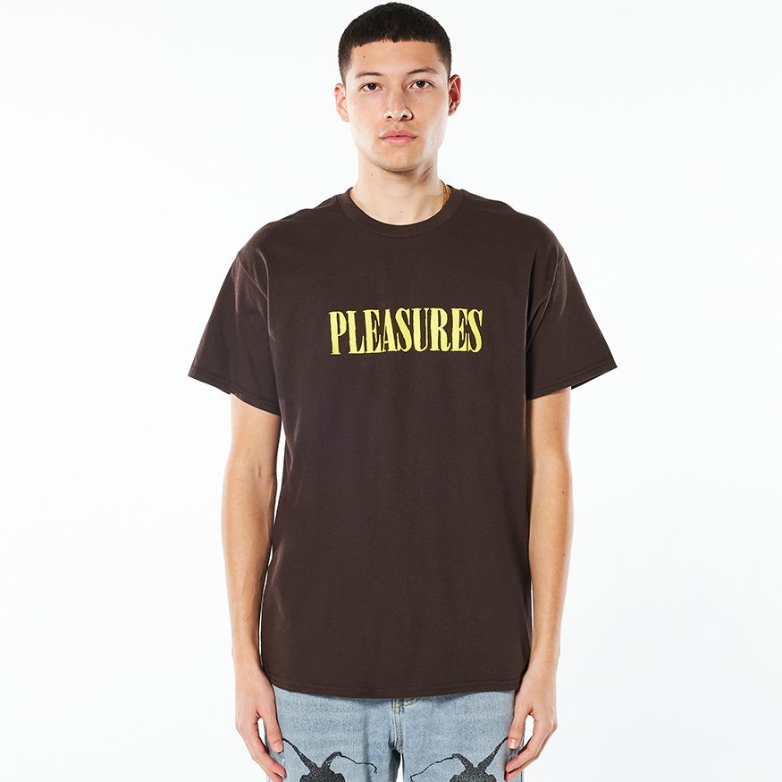Tričko Pleasures Tickle Logo Tee Hnedá | P22SP054-BROWN, 0