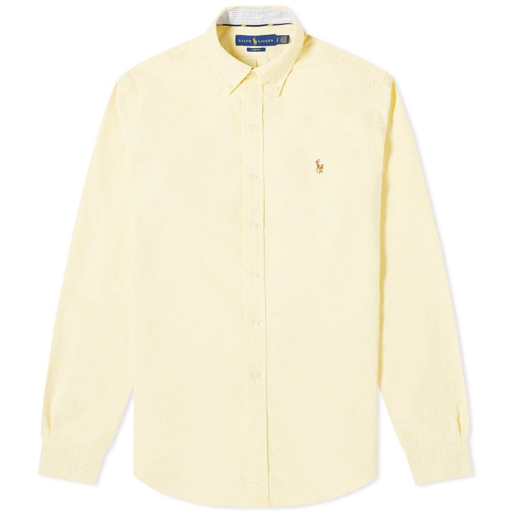 Košeľa Polo by Ralph Lauren Slim Fit Button Down Oxford Žltá | 710792161004, 0
