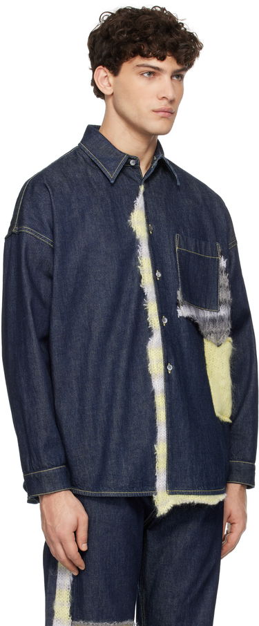 Košeľa Marni Marni Wool Patched Denim Shirt Modrá | CUJU0061LX USCX27, 1