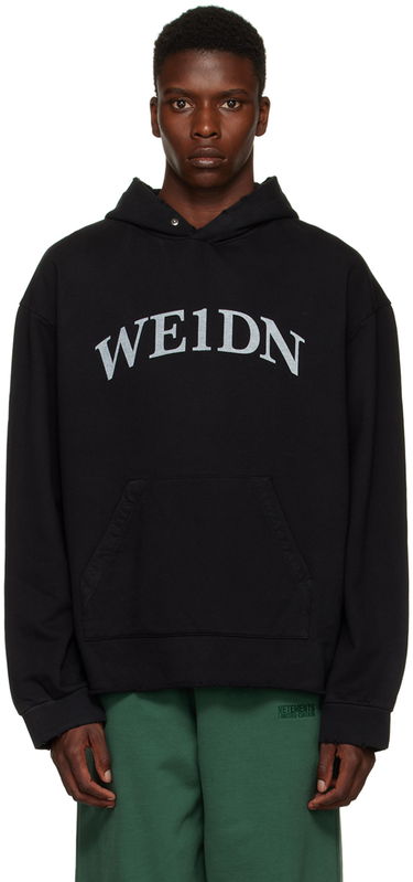 Mikina We11done Distressed Hoodie Čierna | WD-TH3-22-716-U-BK, 0