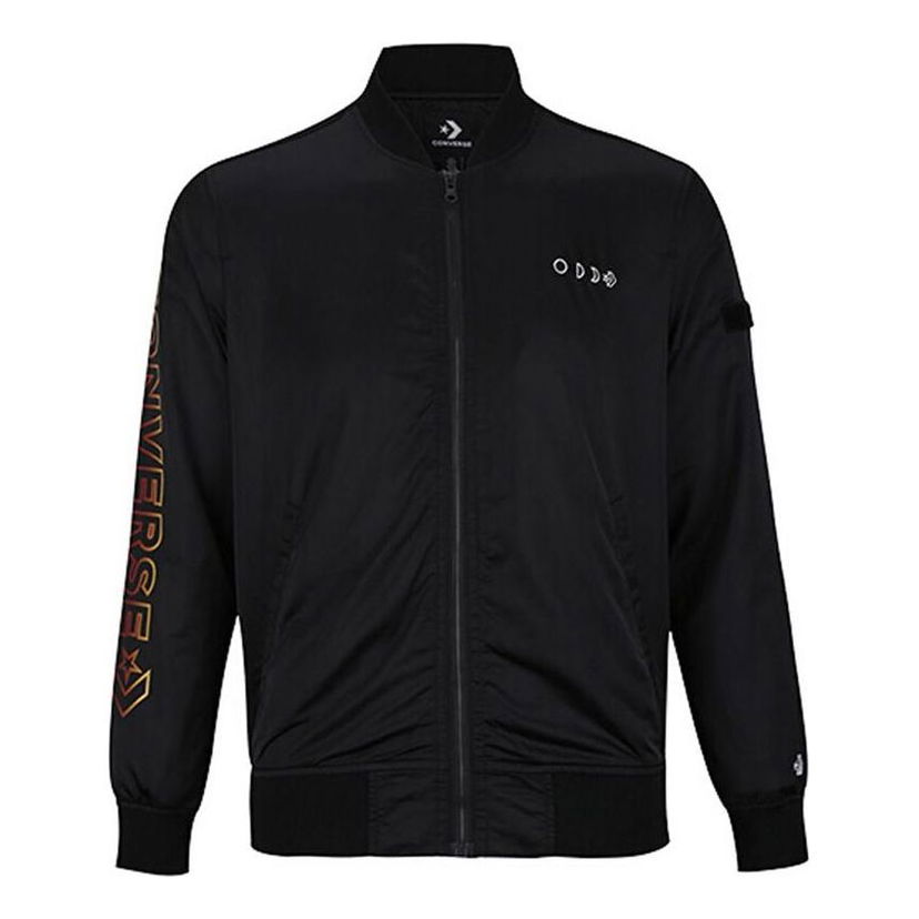 Bomber bunda Converse Stand Collar Baseball Jacket Čierna | 10007769-A01