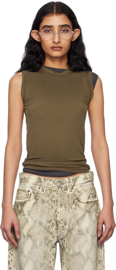 Tielko Acne Studios Acne Studios Ribbed Tank Top Zelené | AL0437-, 0