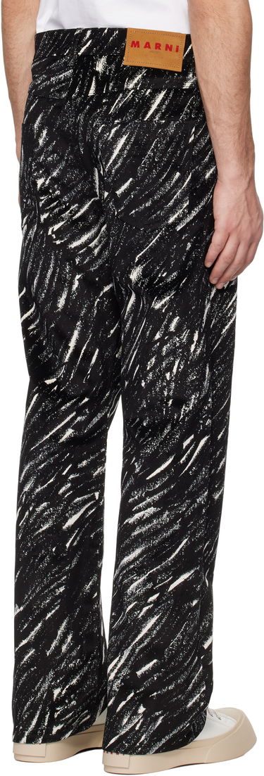 Džínsy Marni Marni Flocked Denim Wide-Leg Jeans Čierna | PUJU0021A0 UTC432, 2