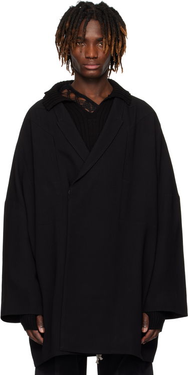 Kabáty Rick Owens Rick Owens Oversized Arrowhead Jacket Čierna | RU01E5751 WA, 0