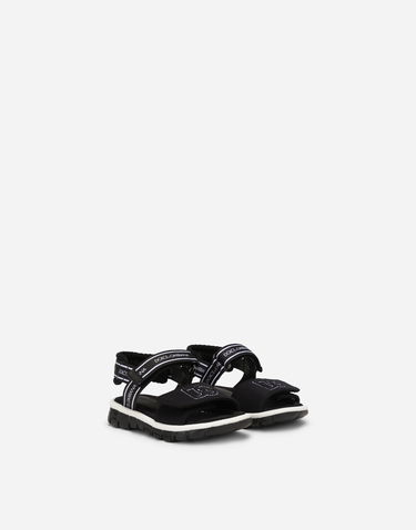 Tenisky a topánky Dolce & Gabbana Technical Fabric Sandals With Dg Logo For First Steps (19-26) Čierna | DL0068AY2338B939, 1