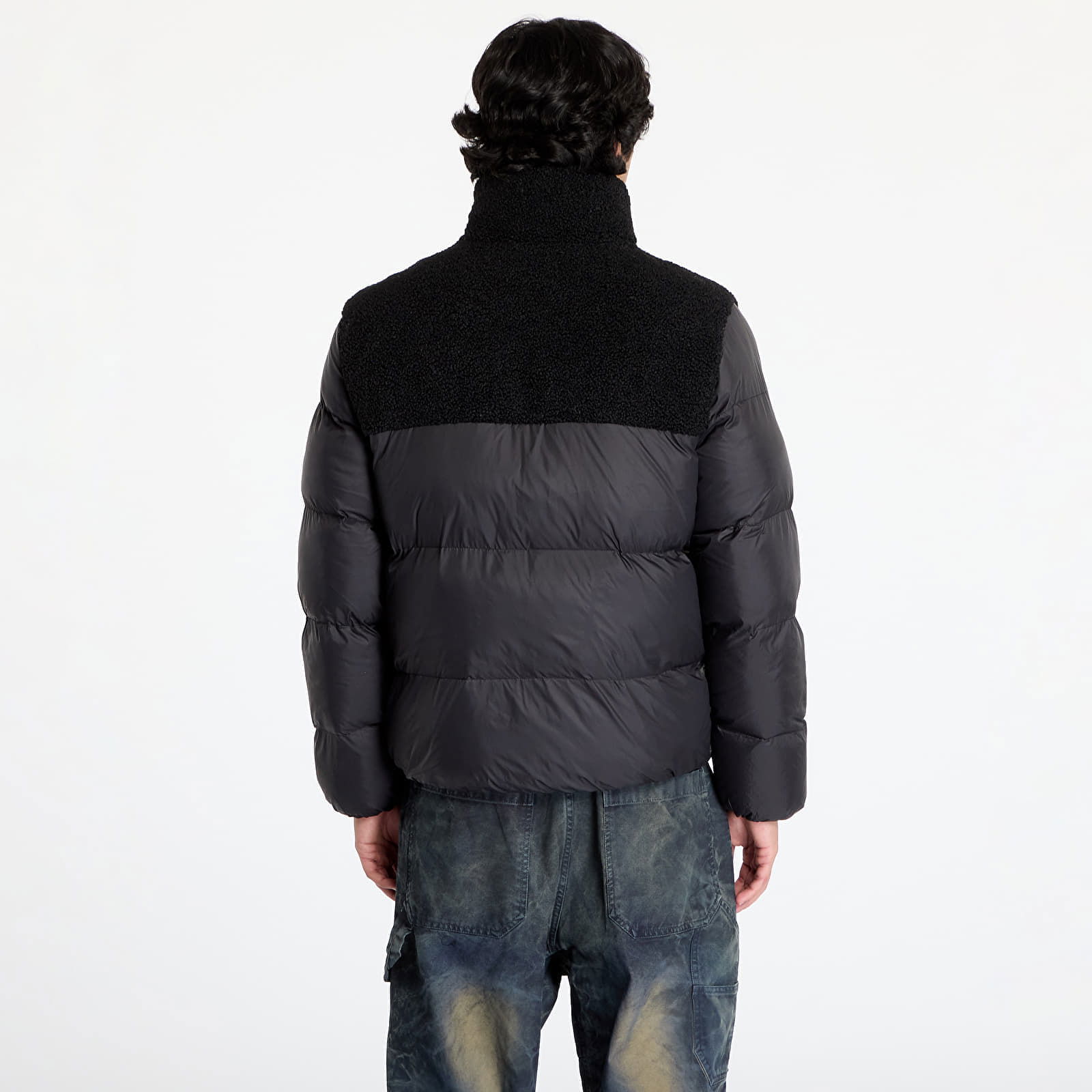 Sherpa Puffer Jacket Black