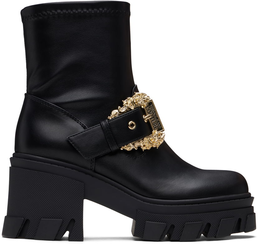 Džínsy Versace Sophie Chain Couture Boots Čierna | E77VA3S80_E71570