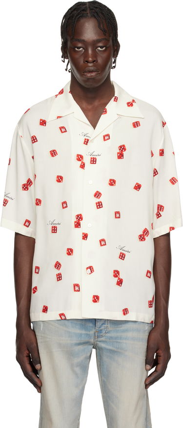 Košeľa AMIRI Dice Print Bowling Shirt Biela | AMSTCA1093, 0