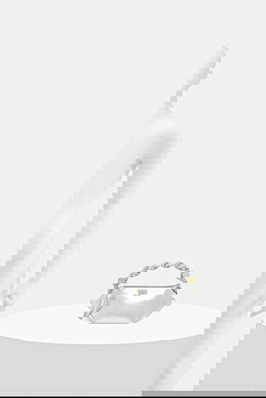 Kabelka GANNI Mini Bou Bag Metalická | A6595, 4
