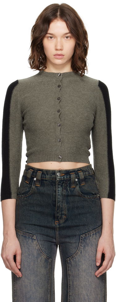 Sveter Eckhaus Latta Eckhaus Latta Racer Cardigan Šedá | 8261-EL-PF25-R -, 0