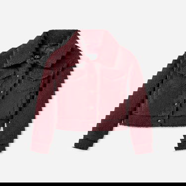 Bunda UGG Frankie Cropped Sherpa Trucker Jacket Vínová | 1171459-WGRP, 0