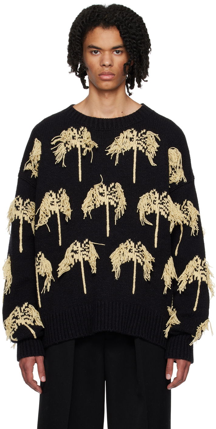 Sveter Jil Sander Jil Sander Crewneck Palm Tree Sweater Čierna | J22GP0127_J15378, 0