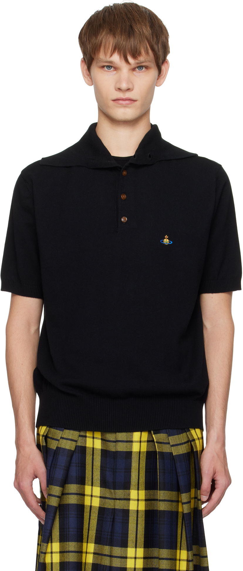 Polo tričko Vivienne Westwood Vivienne Westwood Alex Knit Polo Čierna | 2701001P-Y001V-