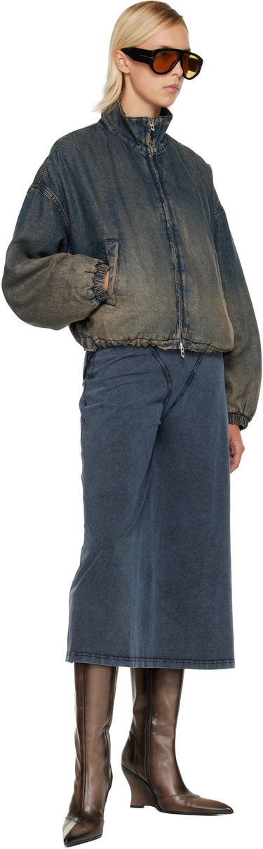 Sukňa Diesel O-Alline Washed V-Panel Midi Skirt Modrá | A18394 0KIBY, 3