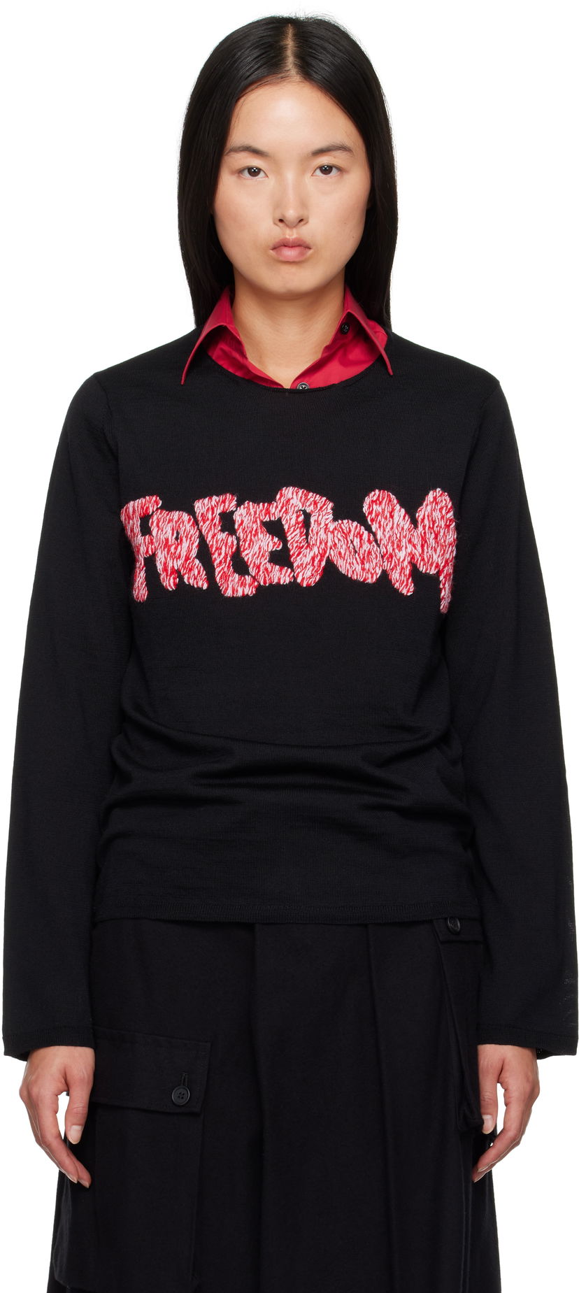 Sveter Comme des Garçons 'Freedom' Sweater Čierna | FN-N001-W24