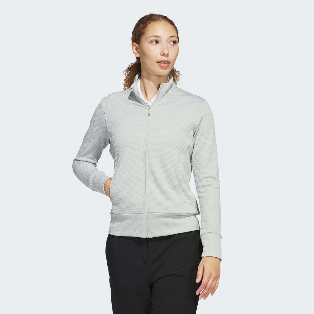 Bunda adidas Performance Women's Ultimate365 Textured Full-Zip Golf Jacket Zelené | JJ4405, 0