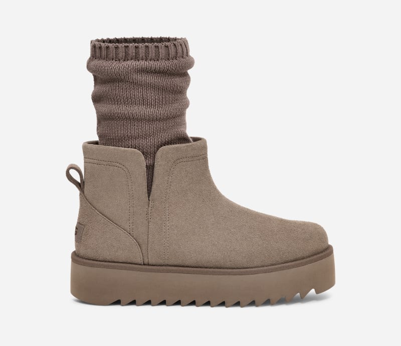 Tenisky a topánky UGG Classic Ultra Mini Sock'd Plateau Boot Šedá | 1170712-SKP, 0