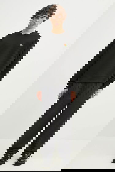 Mikina KENZO Crewneck Sweatshirt with Embroidered Flower Motif Čierna | FF55SW2654MF.99J, 4