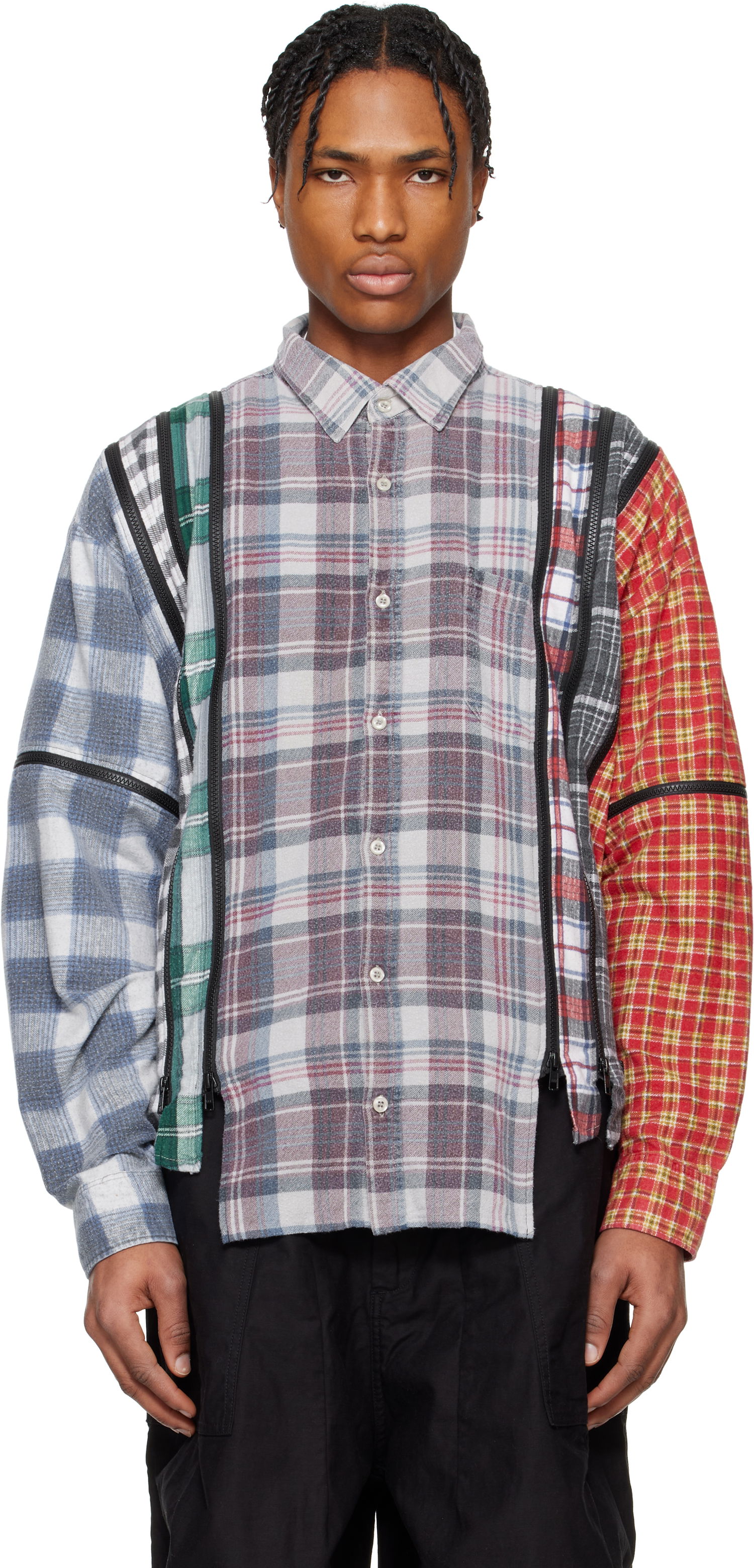 Košeľa Needles NEEDLES 7 Cuts Zipped Flannel Shirt Rôznofarebný | QV394, 0