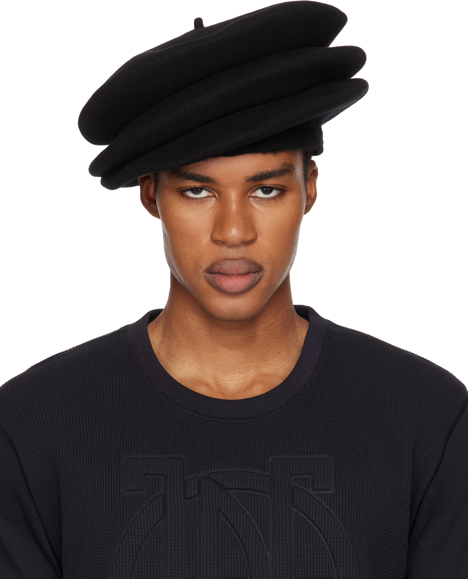 Baretka Jean Paul Gaultier Gaultier Concertina Beret Čierna | 25/33-F-CC049-X057-00, 0