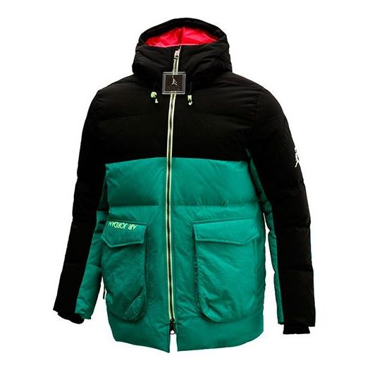 Prešívaná bunda Jordan Jordan Hooded Down Jacket Zelené | CK6662-011, 0