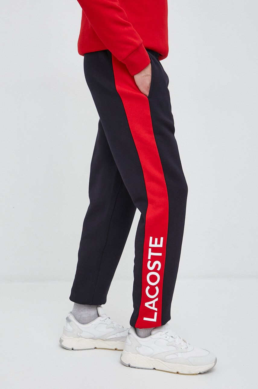 Tepláky Lacoste Contrast Stripe Sweatpants Čierna | XH8370, 0