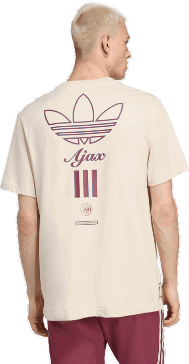 Tričko adidas Performance Ajax Amsterdam Terrace Icons T-Shirt Béžová | JM7353, 1