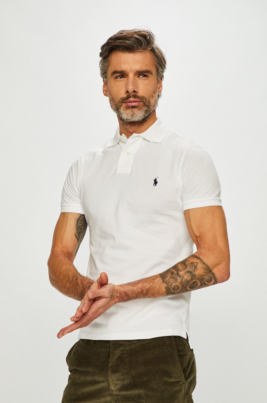 Polo tričko Polo by Ralph Lauren Custom Fit Polo Biela | 710548797001, 0