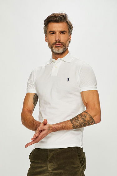 Polo tričko Polo by Ralph Lauren Custom Fit Polo Biela | 710548797001, 0