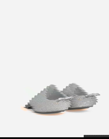 Tenisky a topánky Dolce & Gabbana Glittery Fabric Ballet Flats With Bow And Dg Logo Metalická | D11300AA74580998, 1