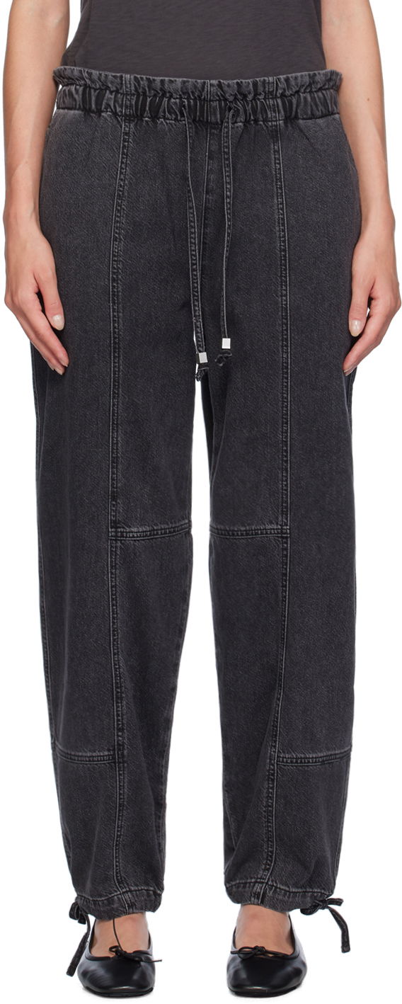 Cargo nohavice rag & bone Featherweight Jordan Drawstring Jeans Čierna | WDD24F2992ITAN, 0
